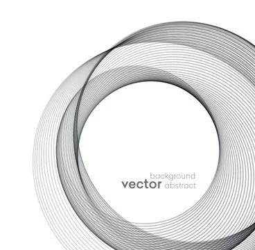 Abstract vector background, futuristic wavy Stock Illustration