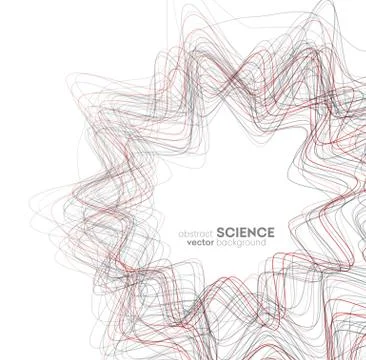 Abstract vector background, futuristic wavy Stock Illustration