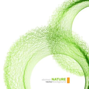 Abstract vector background, futuristic wavy Stock Illustration
