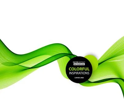 Abstract vector background, futuristic wavy Stock Illustration