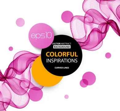 Abstract vector background, futuristic wavy Stock Illustration