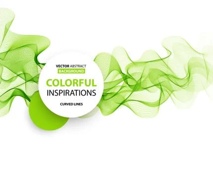 Abstract vector background, futuristic wavy Stock Illustration