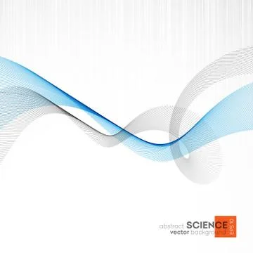 Abstract vector background, futuristic wavy Stock Illustration