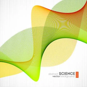 Abstract vector background, futuristic wavy Stock Illustration