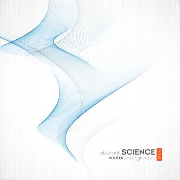 Abstract vector background, futuristic wavy Stock Illustration