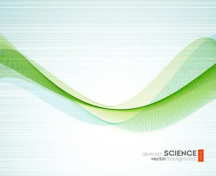Abstract vector background, futuristic wavy Illustrazione stock