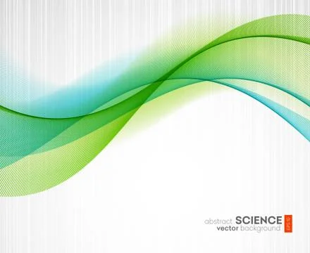 Abstract vector background, futuristic wavy Illustrazione stock