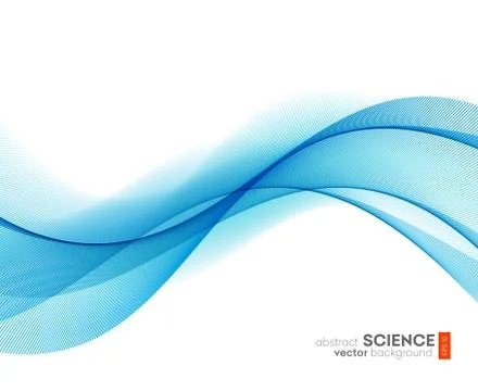 Abstract vector background, futuristic wavy Stock Illustration