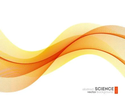 Abstract vector background, futuristic wavy Stock Illustration
