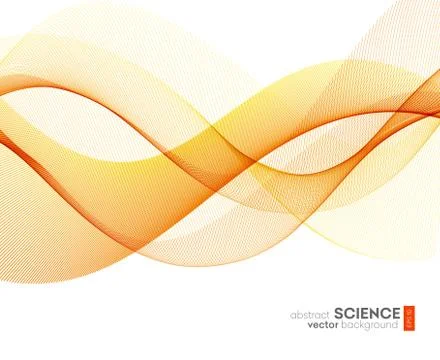 Abstract vector background, futuristic wavy Stock Illustration