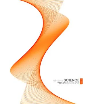 Abstract vector background, futuristic wavy Stock Illustration