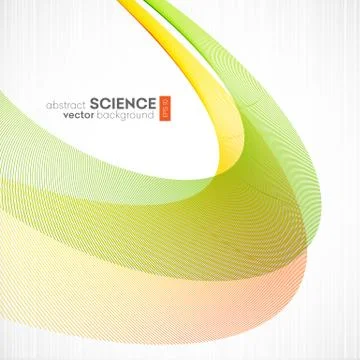 Abstract vector background, futuristic wavy Stock Illustration