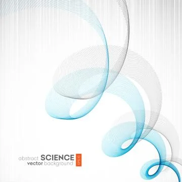 Abstract vector background, futuristic wavy Stock Illustration