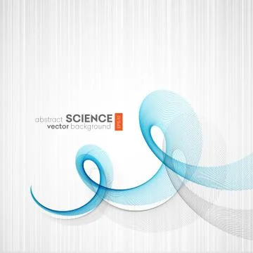 Abstract vector background, futuristic wavy Stock Illustration
