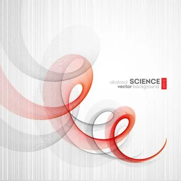 Abstract vector background, futuristic wavy Stock Illustration