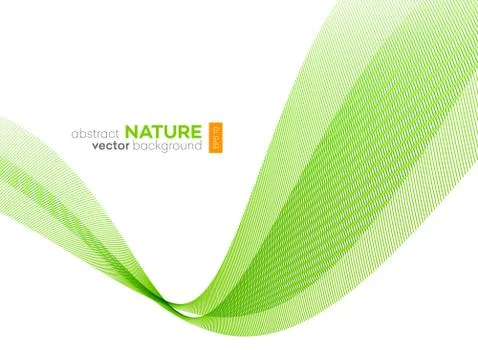 Abstract vector background, futuristic wavy Stock Illustration