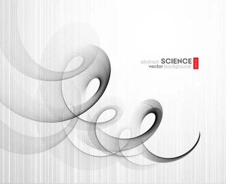 Abstract vector background, futuristic wavy Stock Illustration