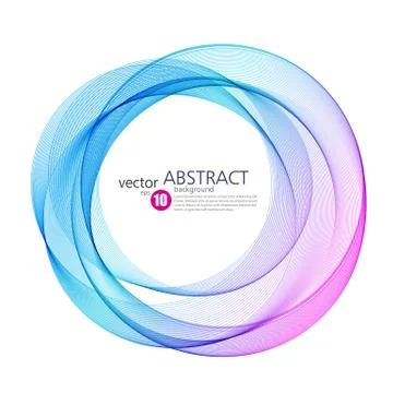 Abstract vector background, futuristic wavy Stock Illustration