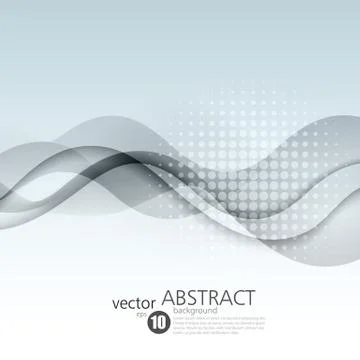 Abstract vector background, futuristic wavy Stock Illustration