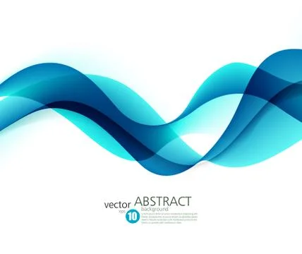 Abstract vector background, futuristic wavy Stock Illustration