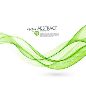 Abstract vector background, futuristic wavy Stock Illustration