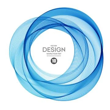 Abstract vector background, futuristic wavy Stock Illustration