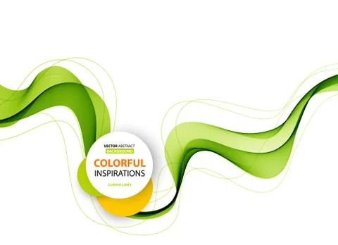 Abstract vector background, futuristic wavy Stock Illustration