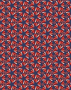Abstract vector background with geometric bright elements on blue background. イラスト素材