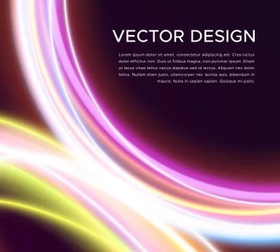 Abstract vector background with glowing curves Stock Illustration