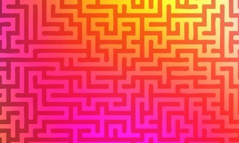 Abstract vector background with gradient colorful maze イラスト素材