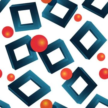 Abstract vector background with gradient geometric elements. Objects 3d shape. Stock Illustration