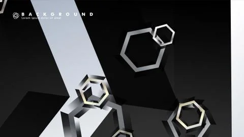 Abstract vector background with gradient hexagon shapes. the background is su Ilustración de archivo
