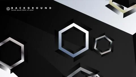 Abstract vector background with gradient hexagon shapes. the background is su Ilustración de archivo