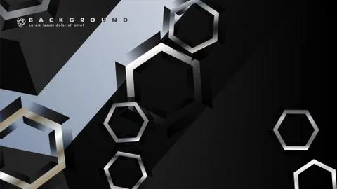 Abstract vector background with gradient hexagon shapes. the background is su Illustrazione stock