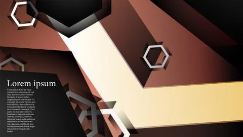 Abstract vector background with gradient hexagon shapes. the background is su Ilustración de archivo