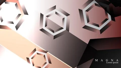 Abstract vector background with gradient hexagon shapes. the background is su Ilustración de archivo