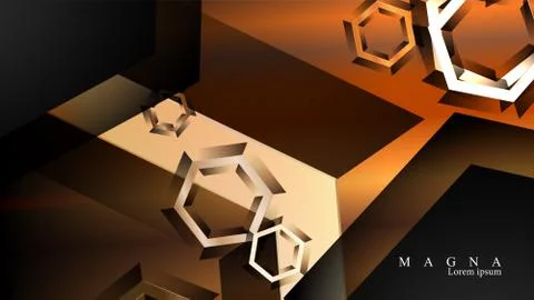 Abstract vector background with gradient hexagon shapes. the background is su Ilustración de archivo