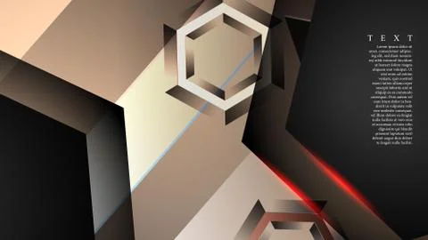 Abstract vector background with gradient hexagon shapes. the background is su Illustrazione stock