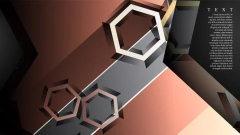 Abstract vector background with gradient hexagon shapes. the background is su Ilustración de archivo