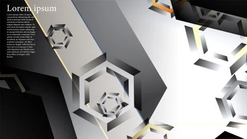 Abstract vector background with gradient hexagon shapes. the background is su Ilustración de archivo