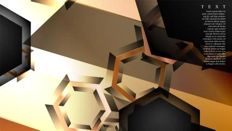 Abstract vector background with gradient hexagon shapes. the background is su Ilustración de archivo