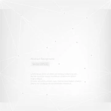 Abstract vector background. Grey and white infographic network pattern Stock Illustration