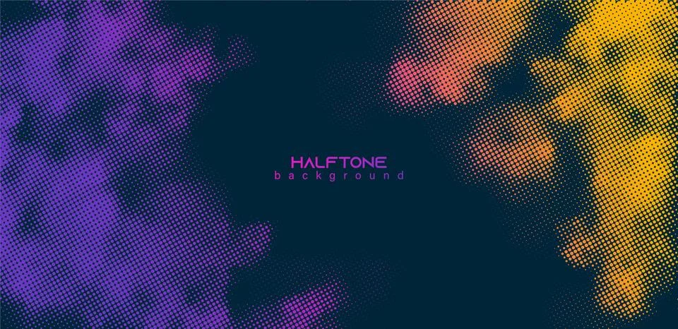 Abstract vector background. Halftone gradient gradation. Vibrant flowing texture Stock Illustration