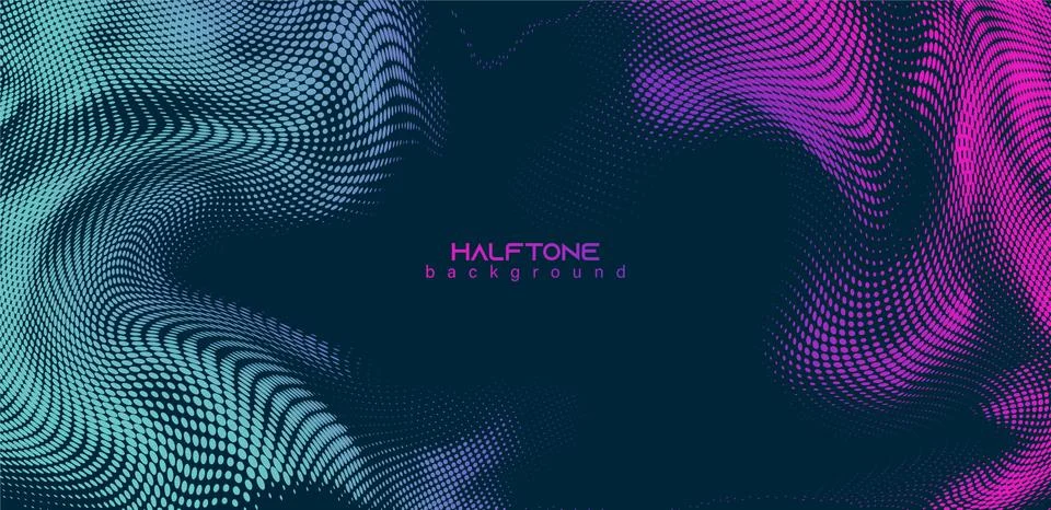 Abstract vector background. Halftone gradient gradation. Vibrant flowing texture Illustrazione stock