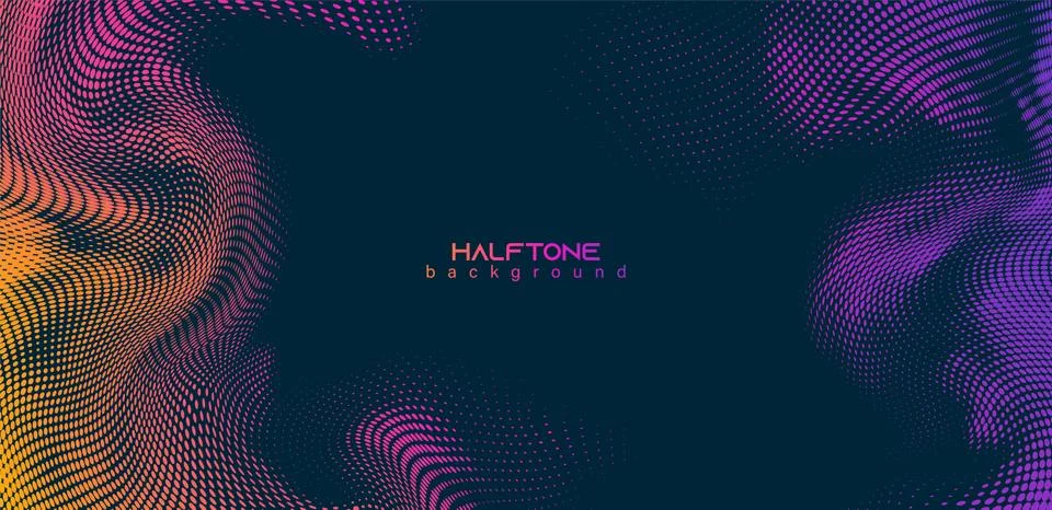 Abstract vector background. Halftone gradient gradation. Vibrant flowing texture イラスト素材