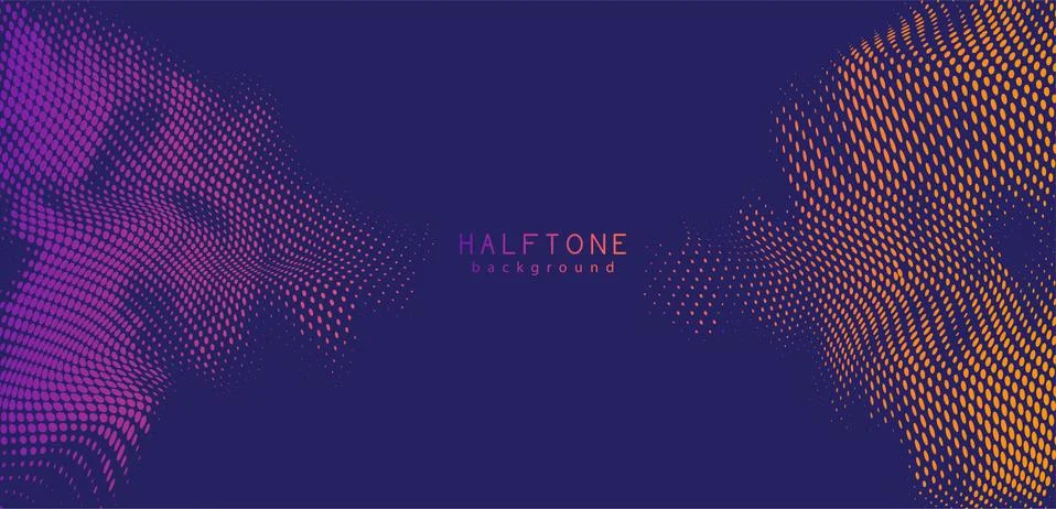 Abstract vector background. Halftone gradient gradation. Vibrant flowing texture Illustrazione stock