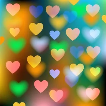 Abstract vector background  with hearts Stock Illustration
