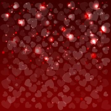 Abstract vector background with hearts Illustrazione stock