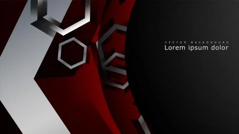 Abstract vector background with hexagon overlapping pattern. Vector illustrat Stock Illustration