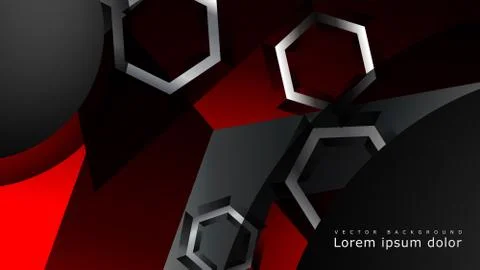 Abstract vector background with hexagon overlapping pattern. Vector illustrat Stock Illustration